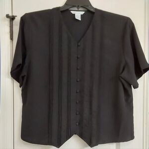 Vintage Ship N Shore Black Button-Up Shirt